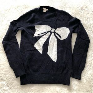 J Crew Bow Teddie Sweater